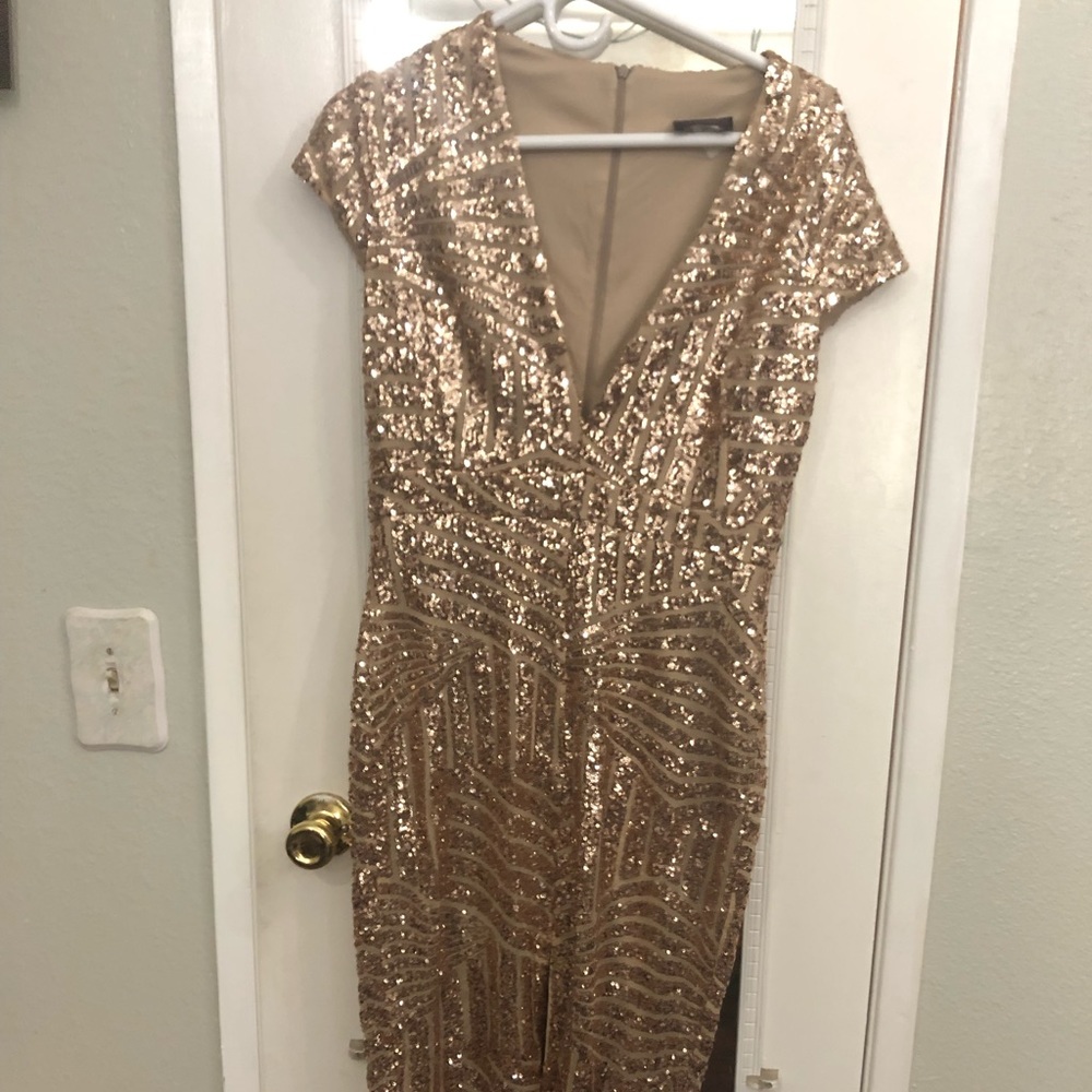 Gold sequence dress
